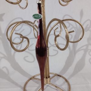 New North Pole Vintage Deep Copper Glass Teardrop/Icicle Ornament